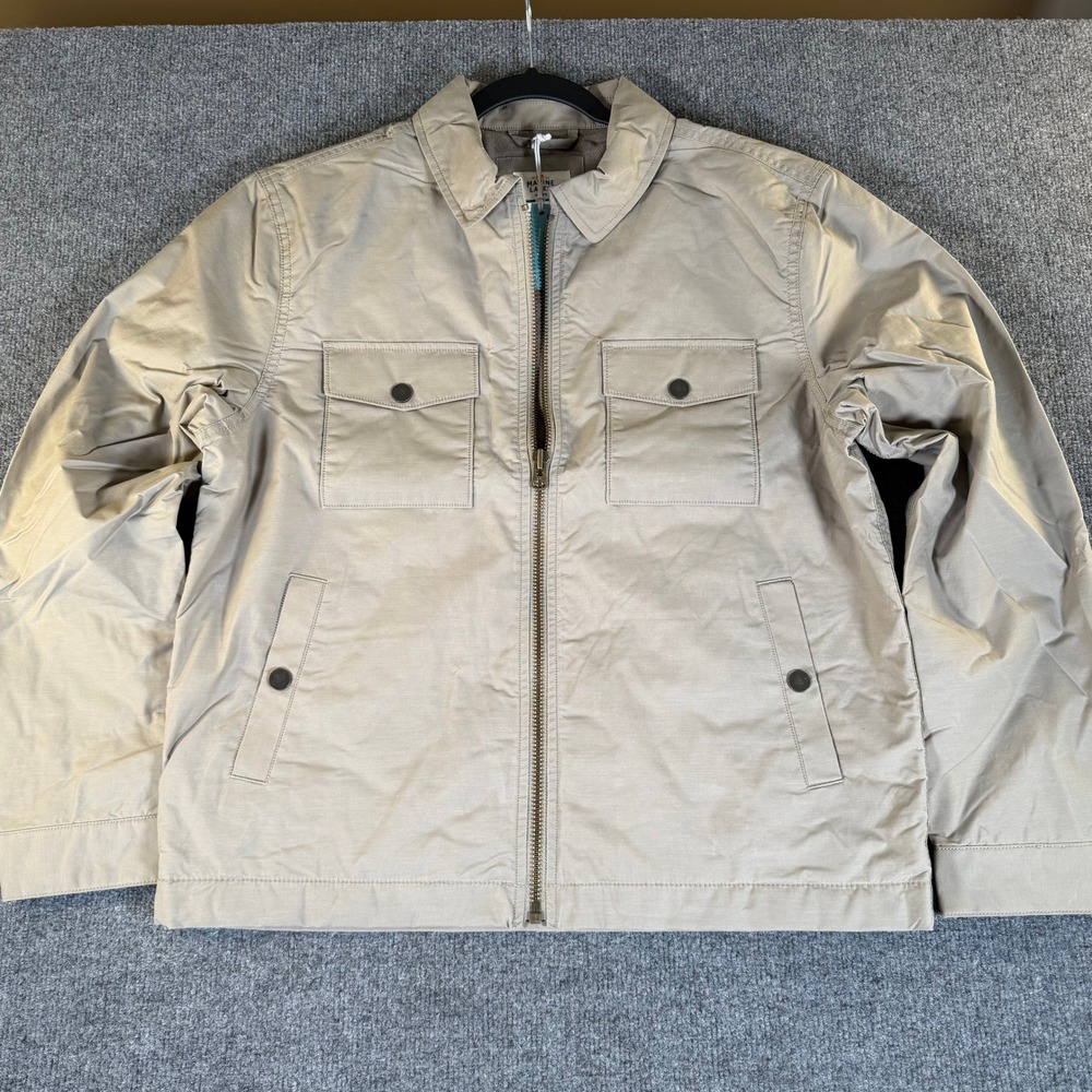 Marine Layer Reynolds Dry Wax Trucker Jacket Vintage Khaki Mens Medium NWT $248